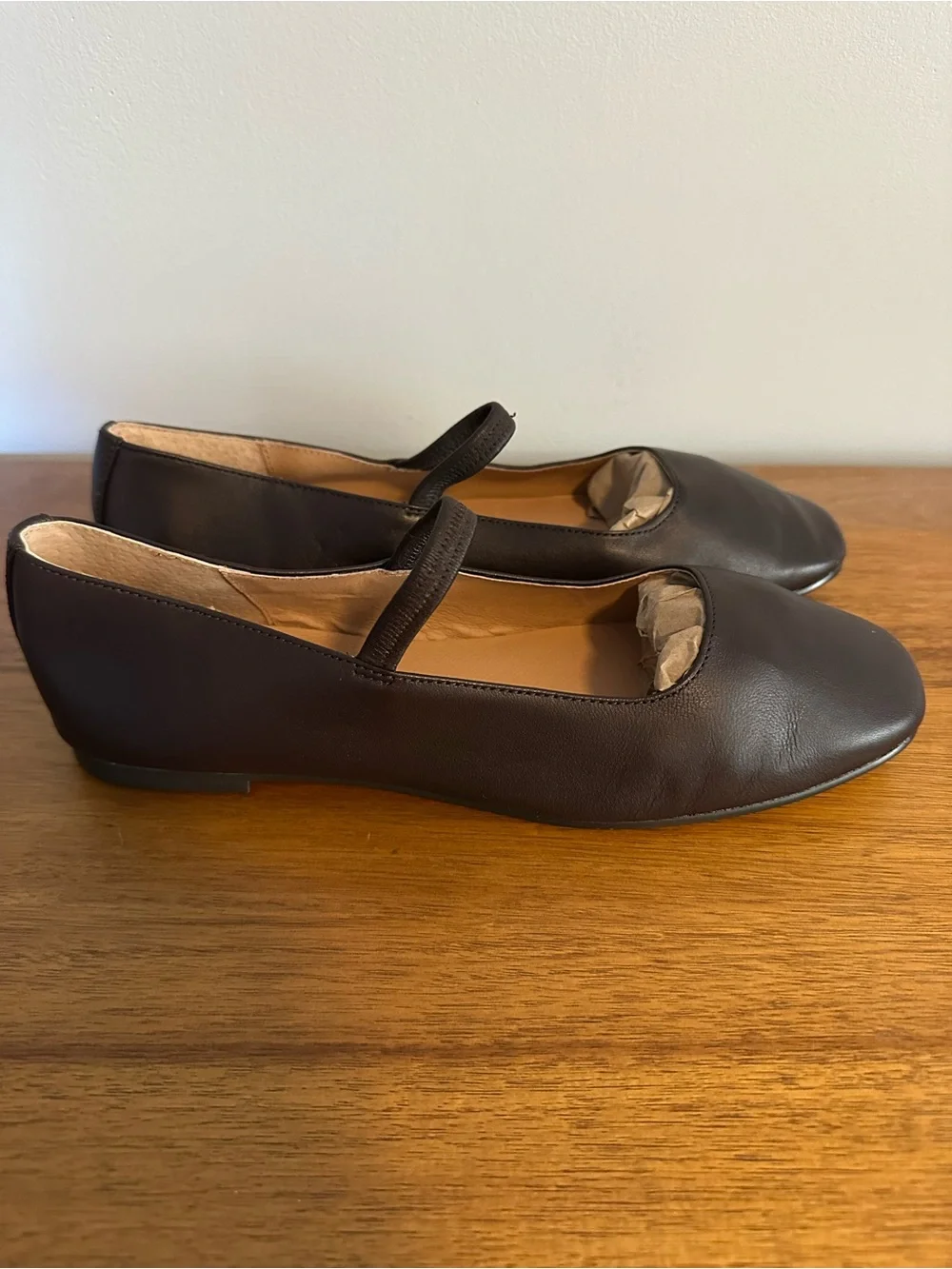 NWOB Madewell Greta Ballet Flat Coffee Bean Leather Mary Jane NX041 - Picture 3 of 11